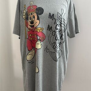 Disney Gray Mickey Mouse Leader of the Band Tee
